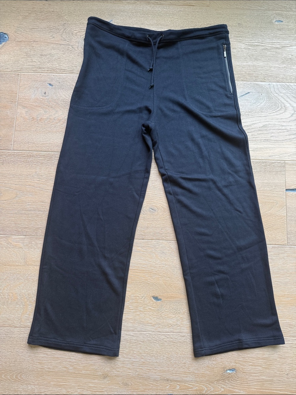 Armani Lounge Pants | Ultra Soft Navy Knit Wide Leg Sweatpants
